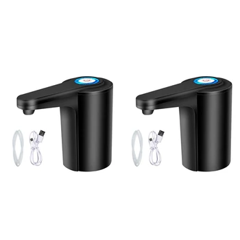 2X su sebili 5 Galon Su Pompası 5 Galon Şişe, su sürahisi Pompası USB Şarj Edilebilir Evrensel Otomatik
