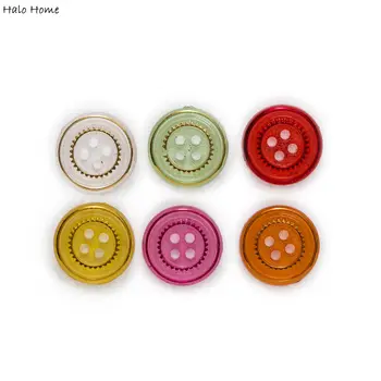 50 adet 4 Delik Reçine Düğmeler Dikiş Scrapbooking Giyim Ev El Sanatları El Yapımı Aksesuarlar Kart Yapımı Dekor 12.5 mm