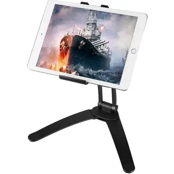 Ayarlanabilir Alüminyum Alaşım Tablet Standı Kulaklık Standı 2 İn 1 Teleskopik İstikrarlı Cep telefon standı Metal Masaüstü Tablet Tutucu