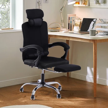 Bilgisayar Sandalyesi Kaldırılabilir Recliner Siyah
