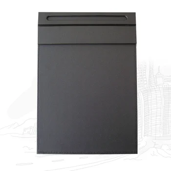 Manyetik Klip Kurulu Dosya Klasörü A4 Kağıt Pano Klip Tablet Ofis Malzemeleri İçin Deri Siyah Portföyleri Pad Messenger