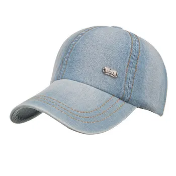 Vintage Yıkanmış Pamuklu Denim beyzbol şapkası Erkekler Kadınlar Ayarlanabilir Kamyon Şoförü Tarzı Spor Yaz güneş şapkaları Açık Golf Balıkçılık Şapkaları