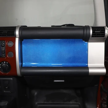 Toyota FJ Cruiser 2007-2021 için Yumuşak Karbon Fiber Araba Yardımcı sürücü Merkezi Kontrol Paneli Kapak Trim Sticker Araba Aksesuarları