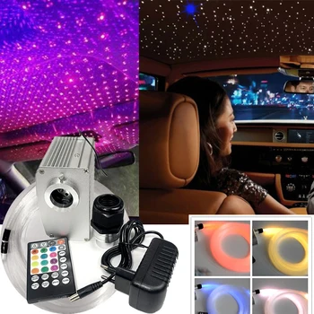 Fiber optik lamba Pırıltı Fiber Optik Yıldız tavan kiti Bluetooth APP Akıllı Kontrol Yıldızlı Araba Yıldız led ışık Çocuk Odası Tavan