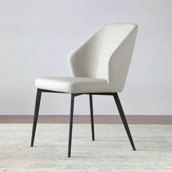 Minimalist Tasarım yemek sandalyeleri Avrupa Lüks Metal Moda Sandalye Rahatlatıcı Arkalığı Döşemeli Silla Comedor Ev Mobilyaları