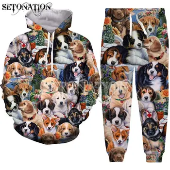 Hayvan-köpek erkek / kadın Yeni moda serin 3D baskı moda hoodies / kazak / pantolon / Eşofman dropshipping
