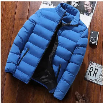 Erkek kışlık ceketler Moda Rahat Rüzgarlık Standı Yaka Termal Ceket Dış Giyim Büyük Boy Açık Kamp Ceket Erkek Giysileri