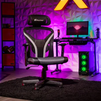 X Rocker Voyage Mesh Oyun Sandalyesi, Siyah ofis koltuğu recliner sandalye ofis mobilyaları