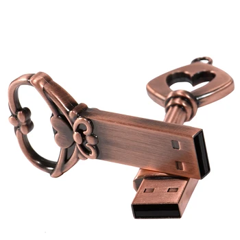 Metal Anahtar Modeli USB bellek Sürücüler Ücretsiz Özel Hediye Kalem Sürücü Gerçek Kapasite Memory Stick Pendrive 64 GB / 32 GB / 16 GB / 8 GB / 4 GB U Disk