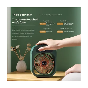 Klima Fan Masası Misting Fan Soğutma USB Şarj Edilebilir Nemlendirici Taşınabilir spreyli fan 3 Rüzgar Hızı ile Ev için Bir