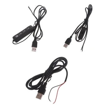 5V LED ışık Fan kamera USB DIY lehimleme güç kablosu ile USB 2 tel kablo