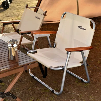Açık havada Kat plaj sandalyesi Taşınabilir Kamp küpeşte Kum plaj sandalyesi s Direktörü Ultralight Silla Plegable Bahçe Mobilyaları QF50BC