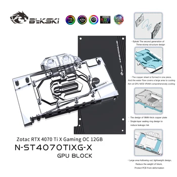 Bykski GPU Su Soğutma Bloğu ZOTAC RTX 4070Tı 12GB X-GAMING OC Grafik Kartı Sıvı Soğutucu RGB Sync N-ST4070TIXG-X