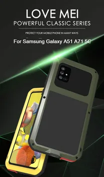 Dropshipping Samsung Galaxy A51 A71 5G Durumda Güçlü Darbeye Dayanıklı Metal Zırh Su Geçirmez telefon kılıfı İçin Galaxy A71 A51 5G