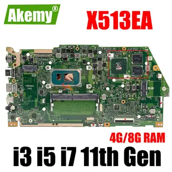 Anakart X513EA X513EP R513E K513E F513E A513E X513EQ X513EAN Laptop Anakart I3 I5 I7 11th Gen 8 GB / 4 GB RAM V2G ANA KURULU