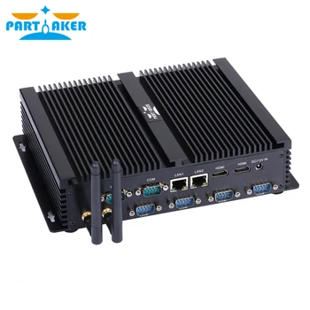 Partaker I4 FanlessCore ı7 4500U ı5 4200U ı3 5005U Win10 Sağlam ITX Kasa Gömülü Endüstriyel Bilgisayar 2 LAN HDMI 6 COM