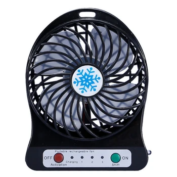 Taşınabilir Şarj Edilebilir Mini Fan Hava Soğutucu Mini masa fanı USB Soğutma Şarj Edilebilir El Fanlar Siyah