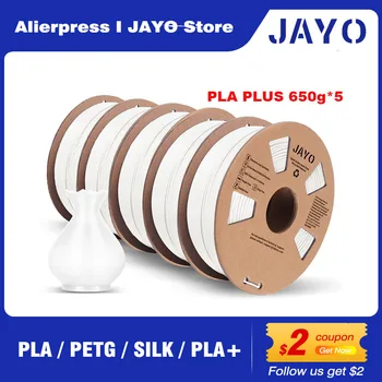 JAYO 5 ADET PLA / PETG / İPEK / PLA + / Gökkuşağı 3D Yazıcı Filament 1.75 mm 0.65 KG/Rulo 3D Baskı Malzemeleri 3D Yazıcı ve 3D Kalem