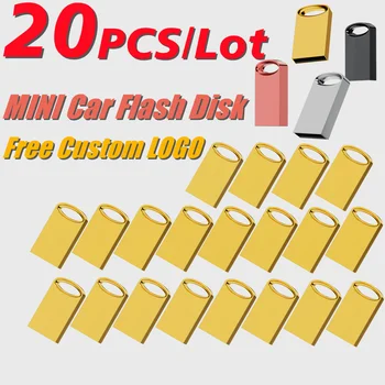 Ücretsiz Kargo 20 adet / grup Ücretsiz Özel Ad LOGO Renk Metal Araba MİNİ USB2. 0 Flash Sürücü 128 GB 64 GB 32 GB 16 GB Bellek Sopa