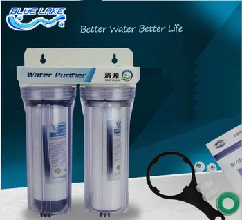 Fabrika doğrudan satış, 2 seviye Doğrudan içme suyu arıtıcısı, Ön filtre su filtresi, granül aktif karbon, PPF pamuk