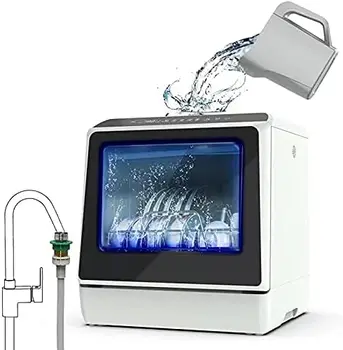 Tezgah Üstü Bulaşık Makinesi, 5 Yıkama Programı, Ankastre 3'lü Su Deposu, 3D Siklon Sprey, Tabanlı Meyve ve Sebze Temizleme Makinesi