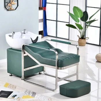 Lüks Saç Yıkama Yatağı Minimalist Konfor Taşınabilir Duş Başlığı Şampuan Sandalye Salon Silla Peluqueria Salon mobilyası MQ50SC