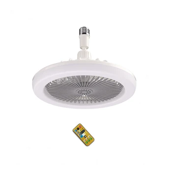 Tavan vantilatörü uzaktan kumanda ve ışık ile 30W LED lamba Fanı akıllı sessiz tavan vantilatörü E27 dönüştürücü tabanı