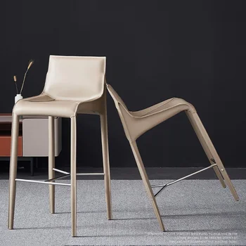 Lüks Sayaç Bar Tabureleri Modern Tasarımcı Salon İskandinav Resepsiyon Masası Bar Taburesi Açık Yüksek Yatak Odası Cadeira Mutfak Bar Sandalyeleri