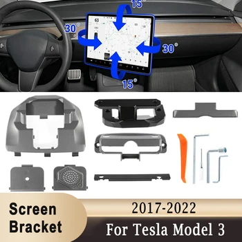 Tesla Modeli 3 2017-2021 / Model Y 2021 LHD SADECE Merkezi Kontrol GPS Navigasyon Dokunmatik Ekran Braketi Tutucu Yükseltme Dönen