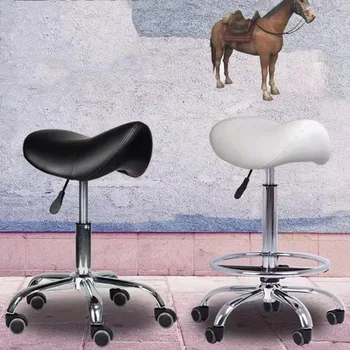 Şekillendirici Estetik Berber Sandalyeleri Döner Taşınabilir Pedikür Vintage Sandalye Güzellik Salonu Tekerlekler Mocho Cadeira Berber Ekipmanları MQ50BC