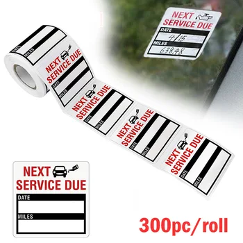 300 ADET / rulo Etiketleri Yağ Değişimi Servis Hatırlatma Etiket Temizle Lite Etiket Paketi 2 * 2 inç Düşük İnceliğini Yapıştırıcı Yeniden Konumlandırılabilir Not İşareti
