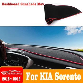 Araba Dashboard Kapak Mat Güneş Gölge Pad Gösterge Paneli Halı Anti-UV Kia Sorento İçin Başbakan R UM 2015-2019 2020 Araba Aksesuarları