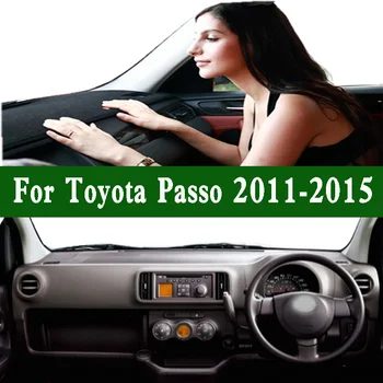 Toyota Passo X için NGC3 KGC3 2011-2015 Aksesuarları Araba Dashboard Kapak Dash Mat kaymaz Anti-Kir Geçirmez Dashmat Pad