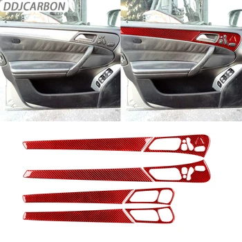 Benz C Sınıfı için W203 2005-2007 Karbon Fiber Araba Aksesuarları Sticker Kapı Kolu Bellek Olmadan Koltuk dekoratif şerit Kapak Trim