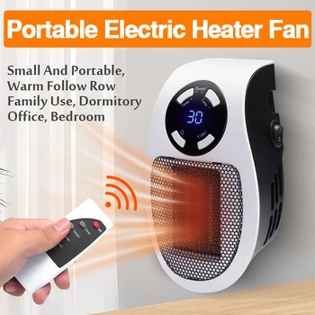 Elektrikli ısıtıcı taşınabilir ısıtıcı Plug-İn duvara monte oda ısıtıcı ev Aletleri Mini ev radyatör uzaktan ısıtıcı 220V