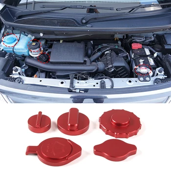 HONDA için N-BOX 2017-2021 alüminyum alaşım Gümüş / Kırmızı Araba Motoru depo kapağı sıvı Yağ Kapağı Trim Araba Aksesuarları