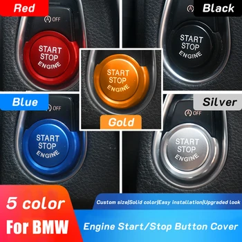 BMW için Motor Çalıştırma göbek piercingi ayar kapağı Oto İç Çıkartmalar Aksesuarları BMW X1 X2 1 2 3 3 GT Start / stop Düğmesi
