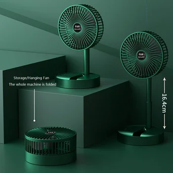 Taşınabilir Kamp Fan Açık Elektrikli Fan USB Şarj Edilebilir Masaüstü Mini Fan Katlanabilir Teleskopik Klima Ev