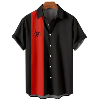 Yeni Hawaii Gömlek Erkekler için Casual Düğme Aşağı Kısa Kollu Unisex Çizgili 3D Baskı Yaz Plaj Gömlek Avrupa Boyutu S 5XL