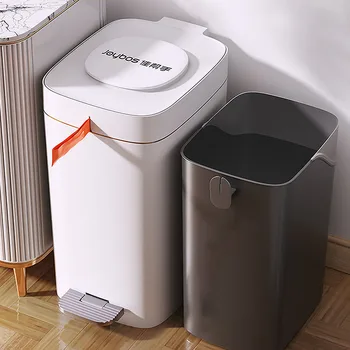 Joybos çöp tenekesi Mutfak Banyo Su Geçirmez çöp kutusu Büyük Otomatik Paketleme Kutusu Yaratıcı İpli çöp tenekesi Kapaklı 9L