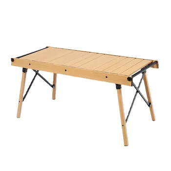 Kamp masası IGT masa piknik yumurta rulo piknik ekipmanları tüm alüminyum alaşım açık katlanır masa soba taşınabilir yanık