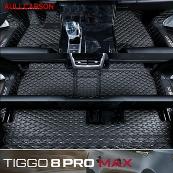 Chery Tiggo için 8 Pro Max 2022 2023 Araba Kat Mat Tam Kapsama Özel Ayak Pedleri Salon Halı Kapak İç 7 Koltuk Aksesuarları