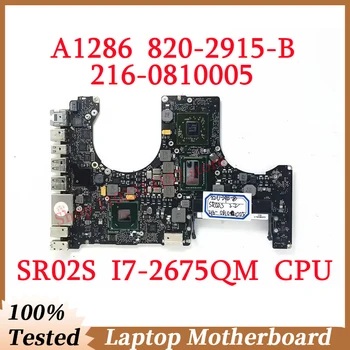 Apple A1286 820-2915-B 2.2 GHZ SR02S İ7-2675QM CPU Anakart 216-0810005 Laptop Anakart SLJ4P %100 % Tam İyi Çalışıyor