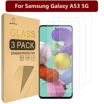 Bay Kalkan [3'lü Paket] Samsung Galaxy A53 5G için Tasarlandı [Temperli Cam] [9H Sertliğe Sahip Japonya Camı] Ekran Koruyucu