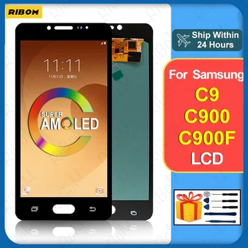 Yeni Süper AMOLED Samsung C9 Pro Ekran dokunmatik ekran digitizer Samsung C9000 C9 LCD C9 Ekran