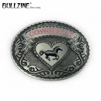 Bullzine Toptan ÇİNKO alaşım Cowgirl kemer tokası kalay kaplama FP-02470 için uygun 4cm genişlik kemer