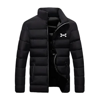 Abrigo de algodón con cuello levantado para hombre, abrigo grueso y cálido de Color sólido, estilo callejero a la moda, XS-4XL,