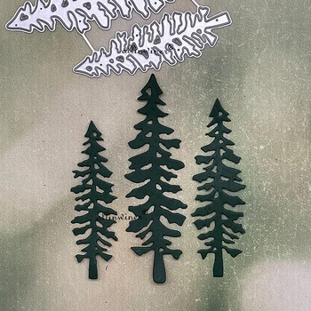 Yeni 3 Adet Ağaç dekorasyon Metal Kesme Ölür DIY Scrapbooking Albümü Kağıt Kartları Dekoratif El Sanatları Kabartma Kalıp Kesim