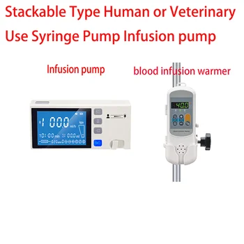 Istiflenebilir Tip İnsan veya Veteriner Kullanımı Şırınga Pompası İnfüzyon pompası LCD gerçek zamanlı Alarm transfüzyon ısıtıcı
