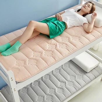 Tüm-pamuk soya elyaf yatak yurt öğrencileri için tek yastıklı yastıklı pamuk kat sünger yatak